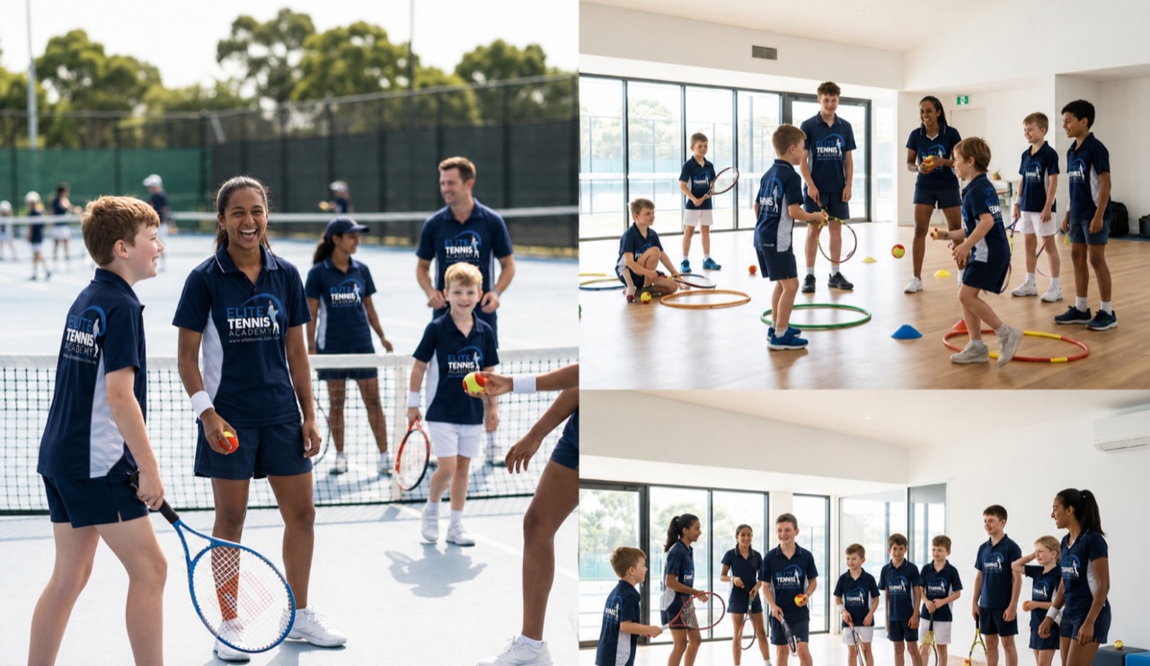 Junior players taking part in a school-holiday program