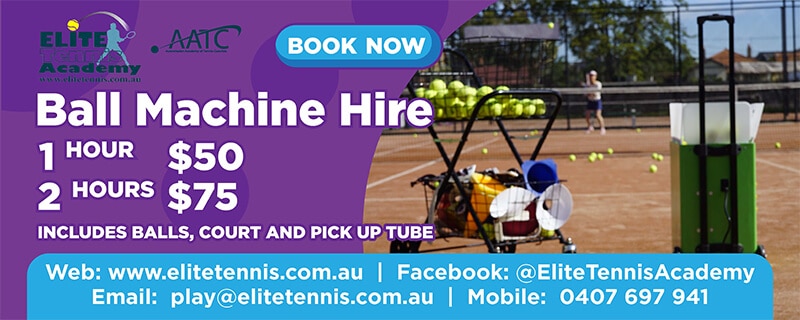 Ball Machine Hire - Elite Tennis